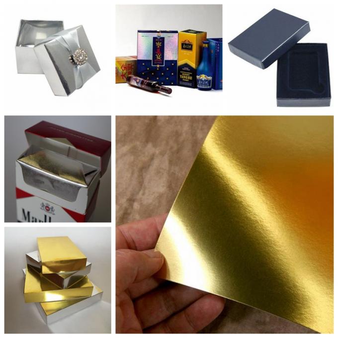 Altın ve Gümüş PET Metalize Karton, Lamine Metalize Kağıt Kartı