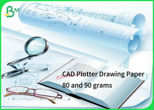 Plotter CAD drawing paper 80 and 90 grams 24 36 inch 50m 100m lenght with 2inch core