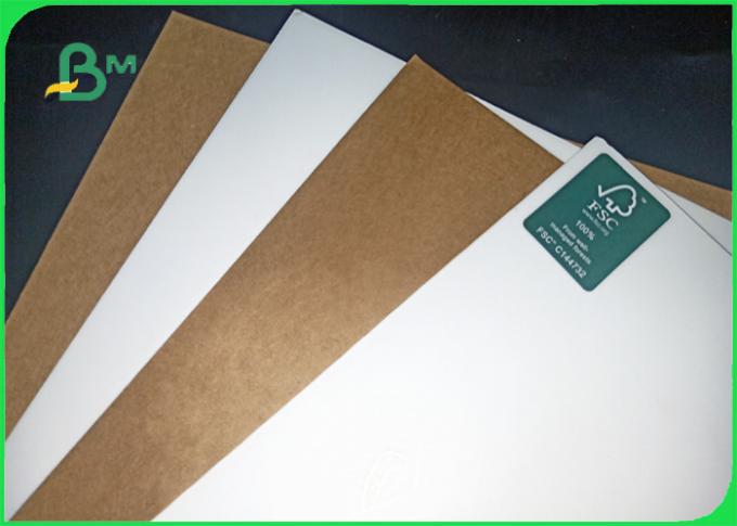 FDA Approved Smooth Surface 250 - 350g White / Brown Krft Paper For Food Packing
