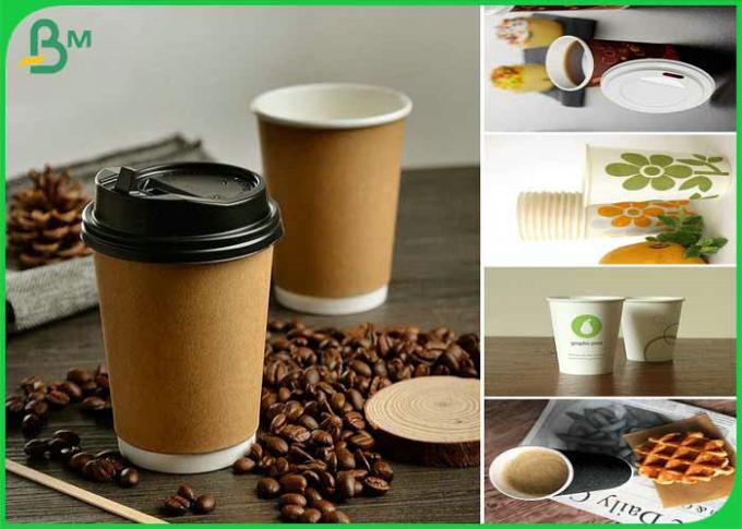 Great Stiffness 160gsm+10gsm PE White Cup Paper Roll For Making Coffee Cup