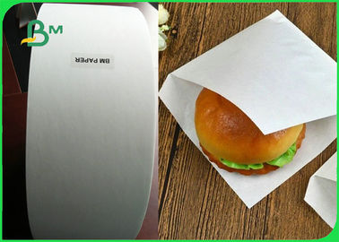 Gıda Ambalajı için Özel 28g Beyaz Gıda Sınıfı Balmumu Kağıt / Kraft Kağıt