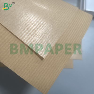 Saf kahverengi ribbed kraft hediye ambalaj kağıdı 50gm 60gm MG kağıdı