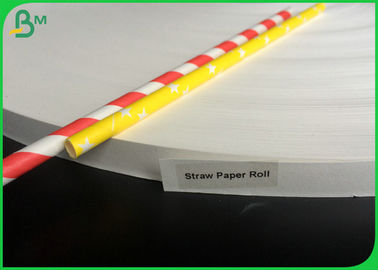 400mm Kaplamasız 60gsm 120gsm Beyaz Renkli Yazdırılabilir Hasır Kağıt, Pipet İçme İçin