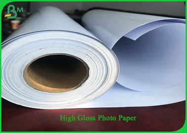 Tek Taraflı Saten PE Kuşe Kağıt, 24 inç 30 Uzunluk 190g Pigment Mürekkep için RC Fotoğraf Rulo Kağıt
