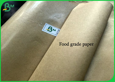 FDA Tek Taraflı PE Kaplamalı Gıda Sınıfı Kağıt Rulosu / Gıda Paketi İçin 120g 90g 50g Kraft Kağıt