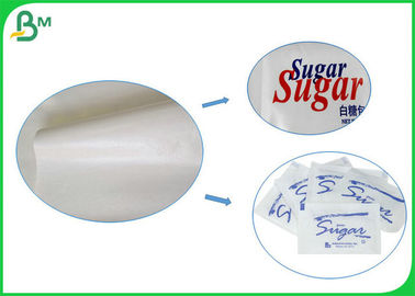 Şeker Paketleri İçin Nem Geçirmez 40gsm + 10gsm PE Tek Taraflı Kaplamalı Beyaz Gıda Sınıfı Kağıt Rulo