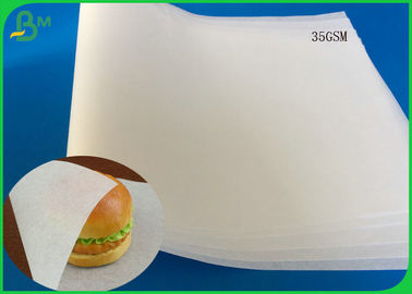35GSM Mükemmel Yağ - KFC Sarma için Prova Ve Yüksek Sıcaklık Direnci Beyaz MF Burger Kağıt