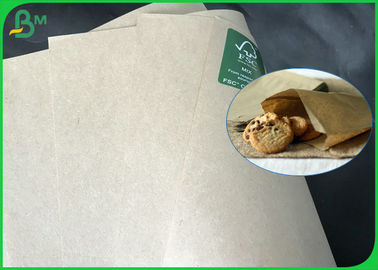 Biyobozunur 40gsm 50gsm 60gsm Sokak Yemekleri Paketleri İçin Kahverengi Gıda Sınıfı Ambalaj Kağıdı