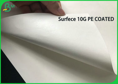 10G PE Kaplamalı Tek Paket Servis Çanta Yapmak İçin 80G Beyaz Kraft Kağıt Bobinleri Kaplı