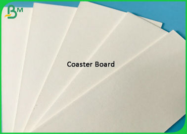 Kaplamasız 220G 270G 320G 350G Beyaz Coaster Kağıt / Emici Kağıt 0.4mm - 2mm Kalın