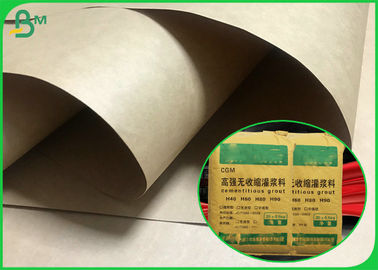 Çimento Torbaları için SGS Onaylı Sert Sertlik 90gsm Doğal Kahverengi Kraft Astar Kağıdı