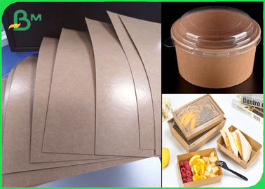 Gıda Tepsileri Taban Kağıt Bariyer Kaplamaları Kraft Kağıt Poli Kaplı 250g + 18gsm