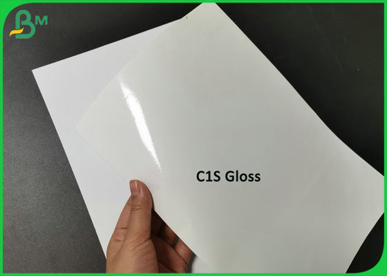 C1S Parlak 157g 200g Yapışkanlı Kağıt Bakire Hamuru beyaz Etiket Etiket Kağıdı