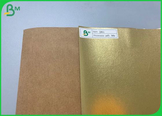 Geri Dönüşümlü Çanta İçin Suya Dayanıklı 0.3mm 0.55mm Altın Renkli Yıkanabilir Kraft Kağıt