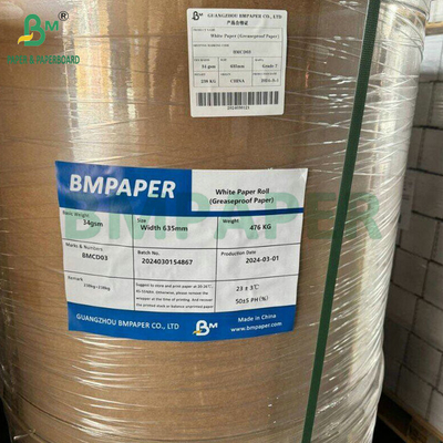 35gm 50gm Kit 3 Kit 5 Kebabları Sarmak İçin Beyazlanmış Yağ geçirmez Kağıt Makaraları