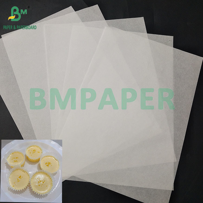 Gıda sınıfı Kokusuz Yağ geçirmez Beyaz Renkli Cupcake Liners Kağıt