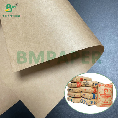 75grs 80grs Kahverengi Yarı Genişletilebilir Çimento Çuvalı Kraft Kağıt 1020mm 1120mm