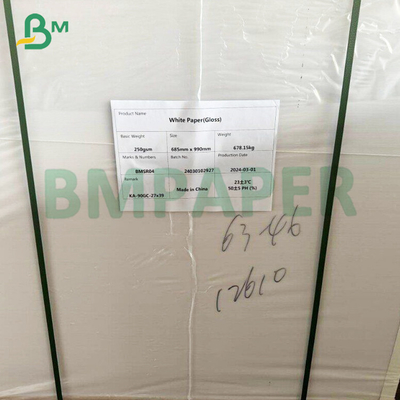 İyi Beyazlık 100lb Parlak Metin Offset Yazıcılar İçin Her İki Taraftan Kaplı Sanat Kağıdı