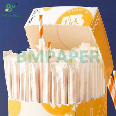 İçme samanı paketlemek için basılabilir yüksek dayanıklılık 24gm 28gm beyaz Kratf kağıdı