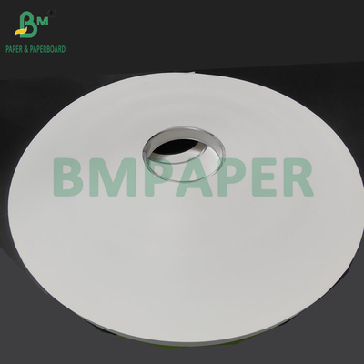 24gm 28gm Beyaz Saman Kaplama Kağıdı 27MM x 5000M İyi germe dayanıklılığı