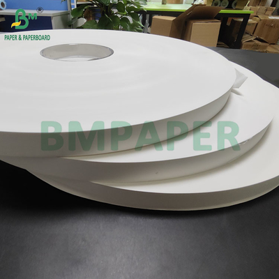 24gm 28gm Beyaz Saman Kaplama Kağıdı 27MM x 5000M İyi germe dayanıklılığı