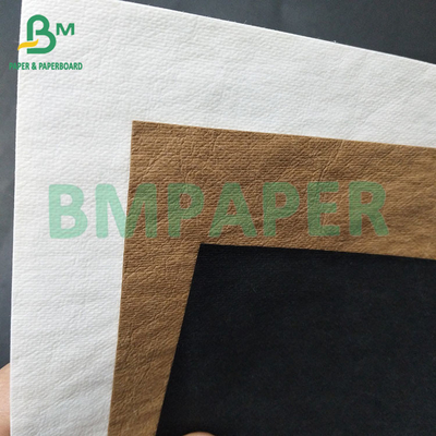 0.35mm, 0.55mm Beyaz Siyah Yıkanmış Kraft Kumaş Kağıdı Çanta Yapmak İçin