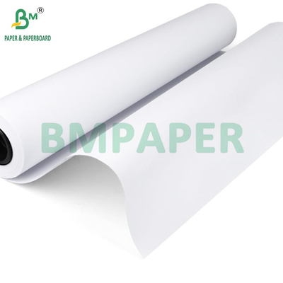 20# Geniş formatlı mürekkep püskürtücüleri için sıradan beyaz kağıt ruloları 24 inç x 150 ft