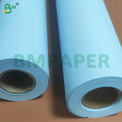 20 lb mühendislik Çift taraflı Mavi Plotter Kağıt rulosu 610mm X 100m