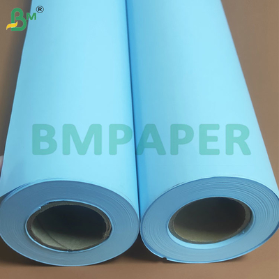 20 lb mühendislik Çift taraflı Mavi Plotter Kağıt rulosu 610mm X 100m