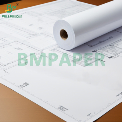 24 "x 150" CAD 20 lbs Bond Inkjet Grafik 2 "CORE için Geniş Format Çizelge Kağıdı