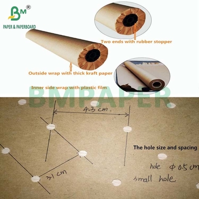 72 inç x 500 yard 48.8 gram 60 gram Perforated Kraft Kağıt Çizelge Ruloları