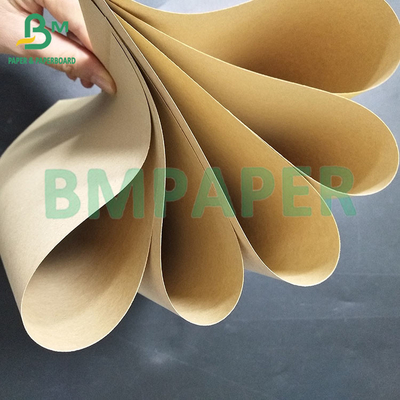 120gm gıda kalitesi Kahverengi Kraft Liner Kağıt El çantası yapmak için gıda paketleme çantası