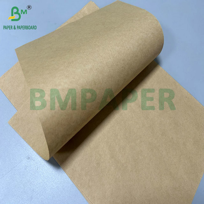 70gr 80gr Gıda sınıfı Beyazlanmamış Kraft Kağıt Alışveriş Çantaları 70cm