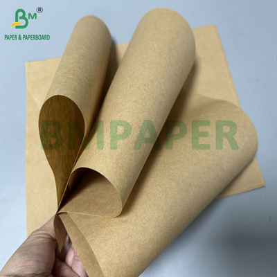 70gr 80gr Gıda sınıfı Beyazlanmamış Kraft Kağıt Alışveriş Çantaları 70cm