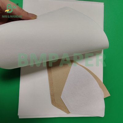 50gm Ahşap Pulp Beyazlanmış ve Beyazlanmamış Gıda Kaliteli Kahve Filtre Kağıdı 328mm