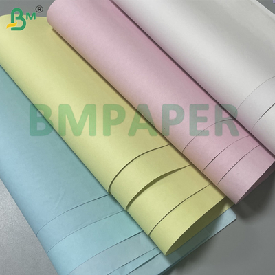 60gm Sarı / Yeşil / Pembe Karbonsuz Kopya Kağıdı CB / CFB / CF Ruloları Siyah Resimle 20lb