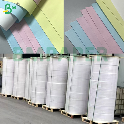 55gm Beyaz / Mavi Boş Resim Karbonsuz Kağıt Ruloları ve Tabloları NCR CB / CF / CFB