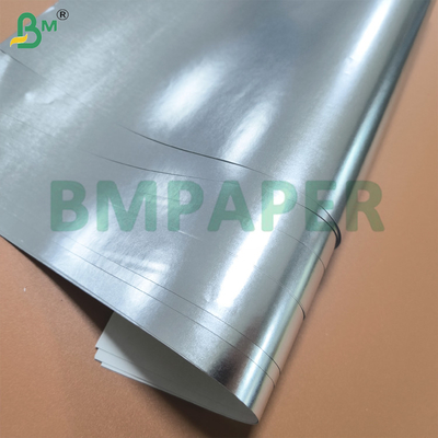Geri dönüştürülmüş 70 gm 85 gm Tek taraflı metalleştirilmiş gümüş kraft kağıt rulo