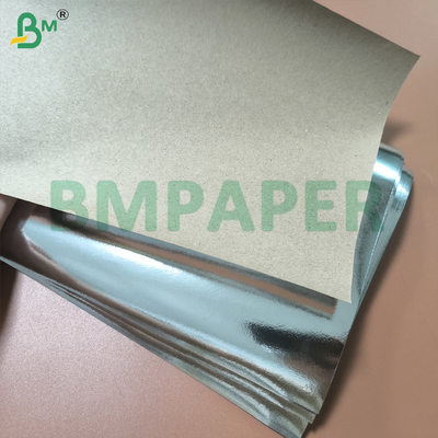 Geri dönüştürülmüş 70 gm 85 gm Tek taraflı metalleştirilmiş gümüş kraft kağıt rulo