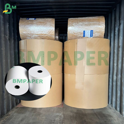 55gsm BPA İçermeyen Termal Kaplama Kağıdı Jumbosu Rulo Doğal / Yüksek Beyaz 790mm 860mm