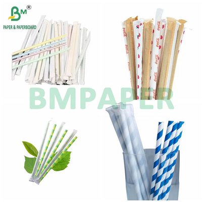 %100 Yeşil Güvenli 24grs 26grs 28grs Saman Kaplama Kağıdı Ruloları 29mm 34mm