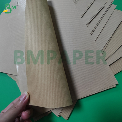 60g 100% Virgin Ribbed Brown Kraft Paper For Flower Packing 60cm High Strength