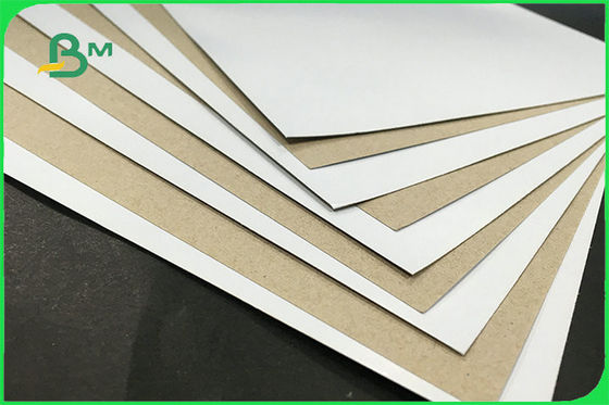 Ambalaj Kutusu FSC için Geri Dönüşümlü Bir Tarafı Kaplamalı Beyaz Gri Arka Dubleks Kartı