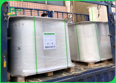 Gıda güvenli Kompostlanabilir 28gsm Beyaz Hasır Boru Ambalaj Kağıdı 35mm Rulo