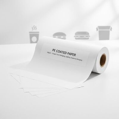 Polietilen PE Kaplı Kağıt 180gsm 350gsm Kaplama Malzemesi PE Gıda Ambalajı Etiketleme ve Koruyucu Paketleme İçin İdeal