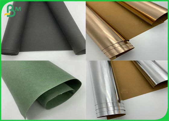 Altın / Gümüş / Kırmızı Ve Mavi Elyaf Kağıt Yıkanabilir Kraft Kağıt Çanta Yapımı İçin