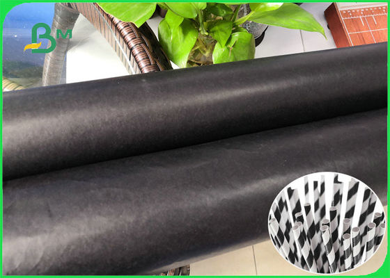 80G 135G Tek Taraflı Tam Siyah Renkli Yazdırılabilir Saman Kağıdı Rulosu