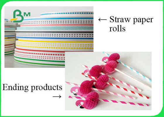 FSC Zararsız ve Zararsız ile% 100 Food Grade Pembe Straw Kağıt Ruloları 60GSM