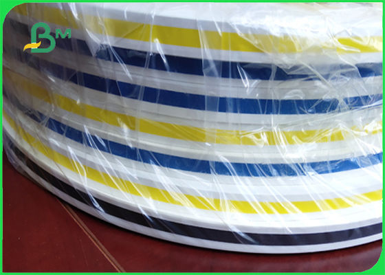 28g &amp; 60g &amp; 120g Mavi Hasır Kağıt Ruloları Esnek FSC ve FDA Şerit Baskı