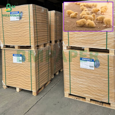 90 gram 110 gram Kahverengi Renkli Su Yaprağı Kraft Kağıt Çiftlik Kullanımı İçin 75cm 90cm Rulo